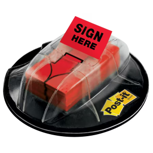 Post-it Index Flags Sign Here 25.4 x 43.2mm Red 200 Strips