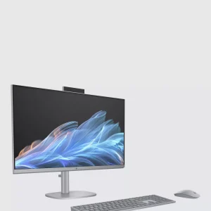 HP OmniStudio X 27-cs0002na All-in-One Desktop PC, Intel Core Ultra 5 Processor, 16GB RAM, 1TB SSD, 27" 4K Ultra HD, Meteor Silver