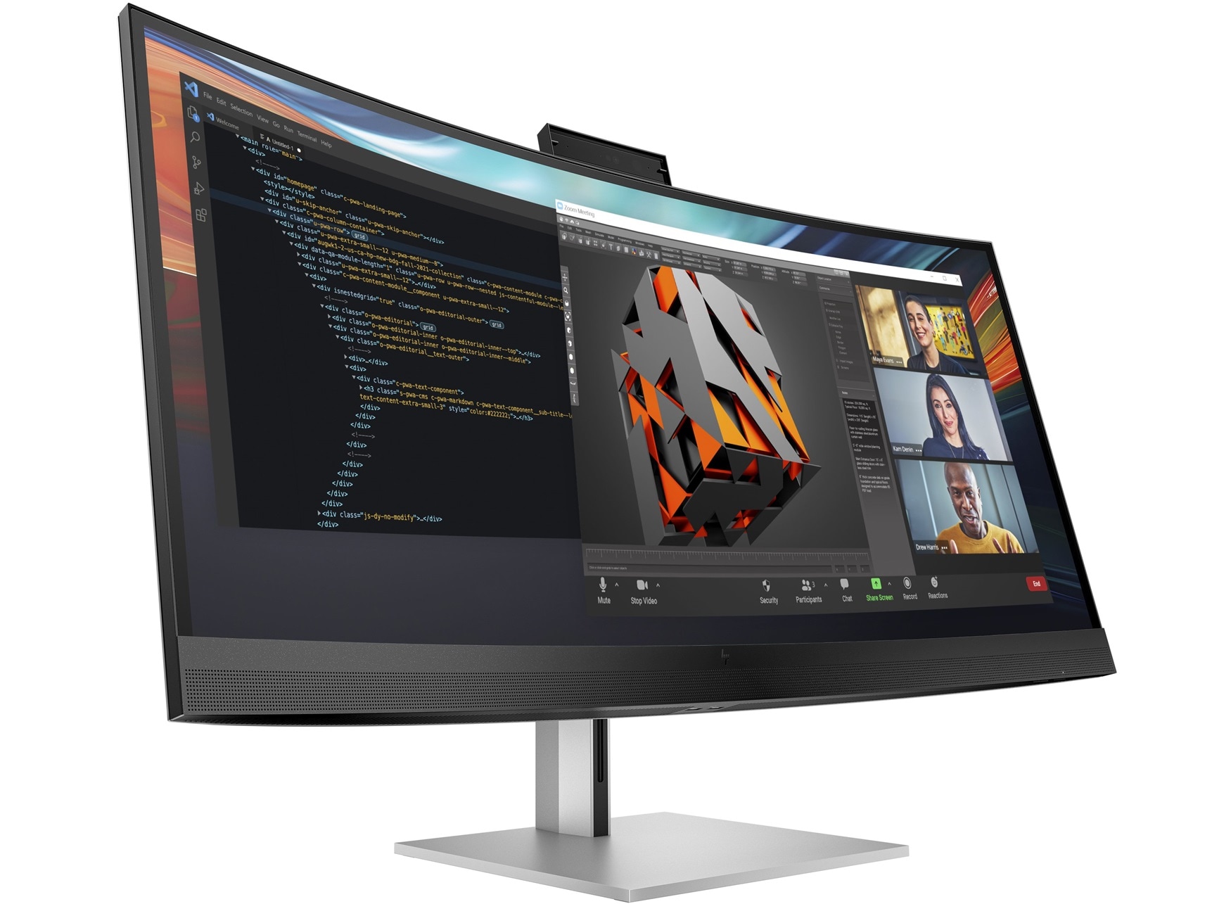 HP Series 7 Pro 39.7 inch 5K2K Conferencing Monitor-740pm - Image 14