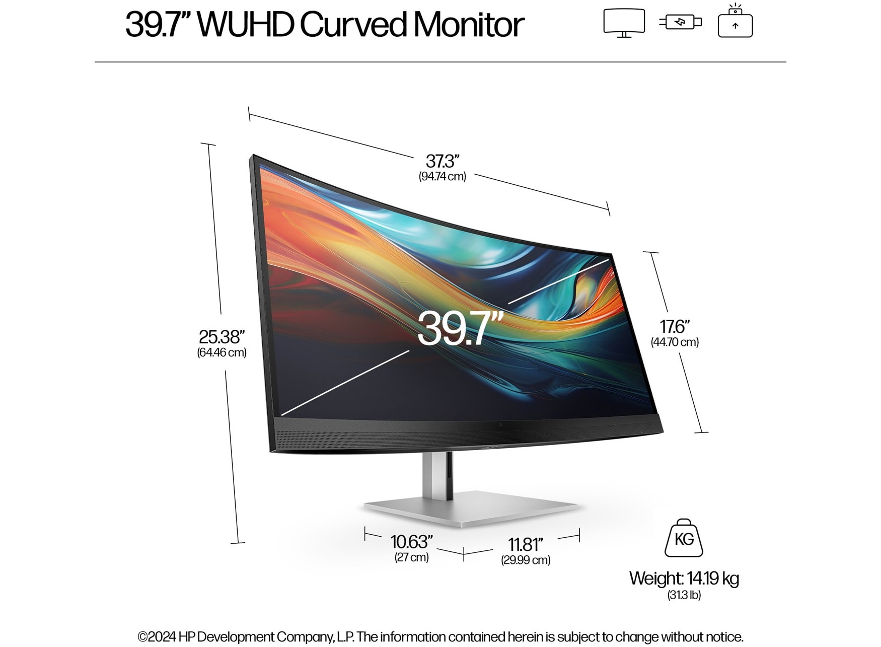 HP Series 7 Pro 39.7 inch 5K2K Conferencing Monitor-740pm - Image 12